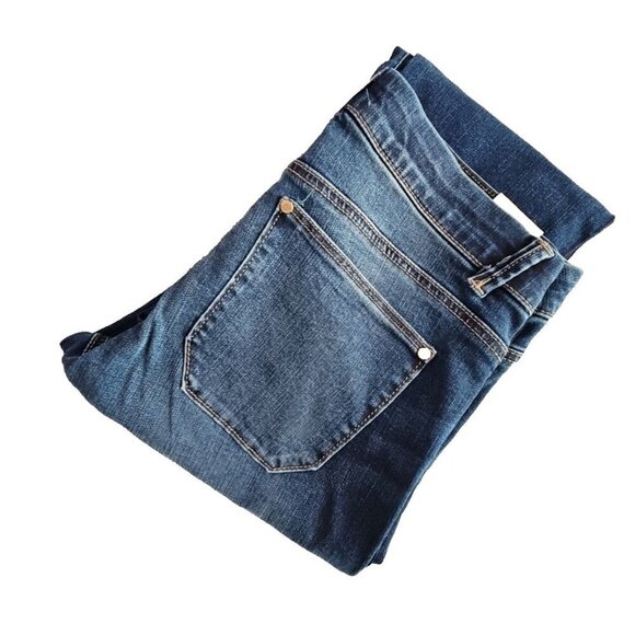 Rewind Jeans Women's Size 7/28W (28x27) Black Racing Stripe Dark Blue RP2243ZGEH - Picture 4 of 16